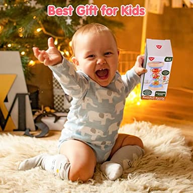 PLAY Rainmaker - 7 inch Wooden Rainbow Rain Stick Montessori Toys for Babies 6-12 Months, Baby Rattle Shaker Sensory Developmental Toy, Raindrops Musical Instrument - Image 7