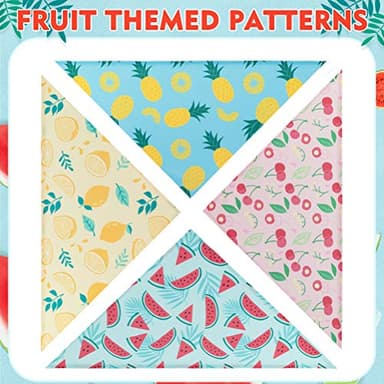 EXPAWLORER Dog Cooling Bandana Set - 4 Pack Hawaii Dog Bandana, Summer Triangle Scarfs Bibs with Cute Fruit Patterns for Small Medium Large Dogs, Large - Image 4