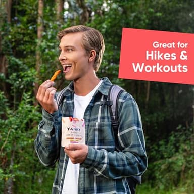 Yammy Dried Sweet Potato Sticks (18 Pack) - 1 Ingredient Healthy Asian Snack for Adults & Kids (Japanese, Korean, Chinese Food) - Vegan, Gluten-Free, 3g Protein, 4g Fiber, 12 Vitamins & Minerals, 2.5oz - Image 5