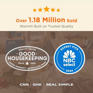 Bedsure Heated Blanket Throw Blanket - Fast Heating Electric Blanket, GentleSoft Flannel Heated Throw with 4 Time Settings, 6 Heating Settings, Warm Gifts for Grandma (50x60 inches, Grey) - Image 2