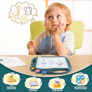 Magnetic Drawing Board, Toddler Toys for Age 1 2 3 Boys Girls, Sketch Pad, Birthday Easter Christmas Halloween Kids Toy Gifts for Boys and Girls - Image 5
