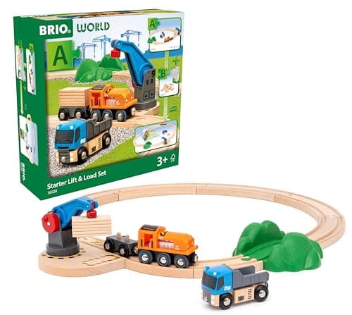BRIO World – 36028 Starter Lift & Load Set | Toy Train Set for Kids Ages 3 Years and and Up - Image 1