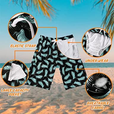 Srnede Mens Swim Trunks Swimming Trunks Swim Shorts Quick Dry 11 Inch with Mesh Lining Funny Swimwear Bathing Suits - Image 3