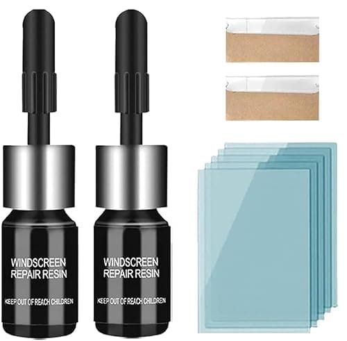 LOMEEN Windshield Crack Repair Kit 2 Pack for Windshield Chips, Cracks, Star-Shaped Breaks, Quick Car Glass Chip Repair Tool - Image 1