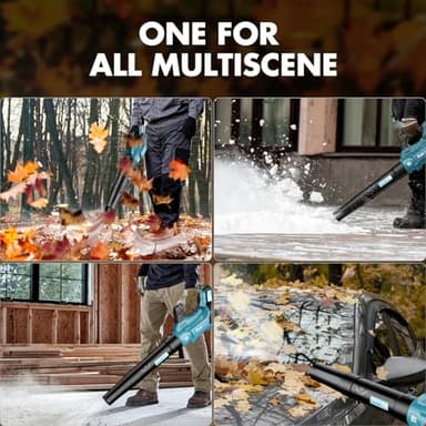 Leaf Blower Cordless - 2025 Update 150000RPM & 3 Speed Levels Electric Leaf Blower with 2 x 4.0Ah Battery and Charger, Extension Tube Blower for Lawn Care, Yard, Garage, Blowing Leaves, Dust or Snow - Image 7