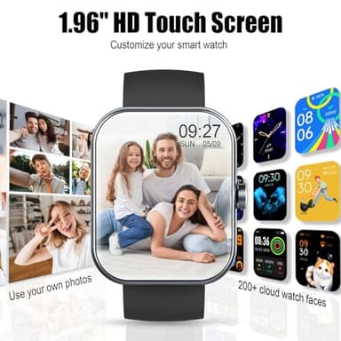 Smart Watch for Men Women, 1.96" HD Fitness Tracker Running Watch (Answer/Make Call), IP68 Waterproof,Pedometer, Sleep/Step/Activity/Heart Rate Monitor,110+ Sport Mode Smartwatch for iOS Android Phone - Image 6