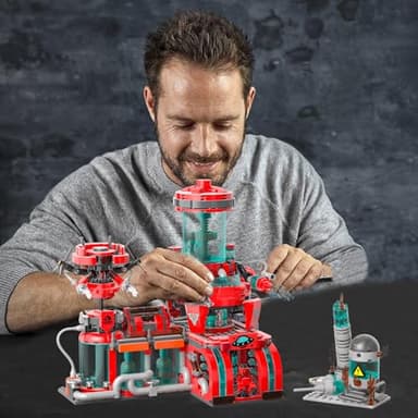 Space Fire Station Builidng Set Compatible with Major Brand City Fire Station, Firefighter Gifts, Difficult Toys for 14 Year Old Boys and Up(919pcs) - Image 4