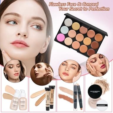 Makeup Kit Makeup Sets for Teens Makeup kits for Women Teenagers Full Kit Make up Eyeshadow Palette Foundation Concealer Lipgloss Makeup Gift Set for Women Teen Girls - Image 5