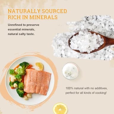 52USA Himalayan White Salt (Coarse Grain) 39 oz + Whole Black Peppercorns 18 oz, Salt and Pepper Grinder, Black Peppercorn Refil, Sea Salt for Grinder Refill - Image 5