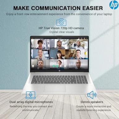 HP 2025 17 Inch Laptop Computer, 17.3 IPS FHD Business Laptop PC, AMD Ryzen 5 6-Core, 64GB RAM 2.5TB Storage (2TB SSD+512GB Docking Set), Windows 11 Pro Lifetime Office, 10-Key Number Pad - Image 7