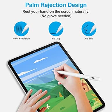 Stylus Pen for iPad (2025-2018), Fast Charge Pencil for iPad 11th A16/10/9/8/7/6 Gen, Air M3 & M2 2024 11"/13"/5/4/3th Gen, Pro M4 11"/13"/12.9", Mini A17 Pro 7/6/5th, Palm Rejection, Tilt Feature - Image 3