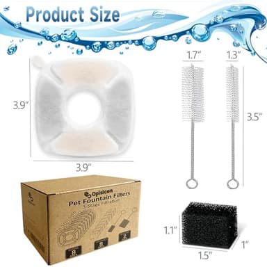 34 Pcs Cat Fountain Filters Replacement Compatible with VEKEN 95oz/2.8L Cat Water Fountain Filters Automatic Dog Water Fountain Filters Pet Fountain - Image 5
