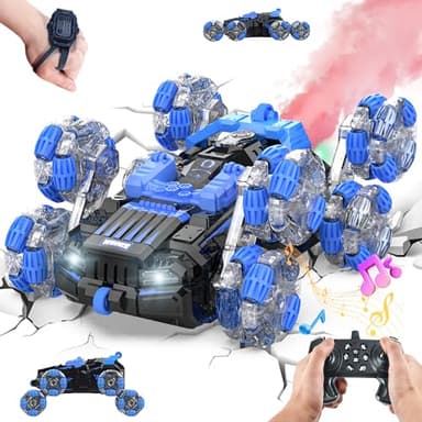 8WD Gesture Sensing Stunt Rc Cars - 2.4Ghz Hand Controlled Drift Car with Spray, Light & Sound, 360° Rotation Transform Climbing Car Toy for Ages 8-13 Boys Girls, Birthday Gifts Ideas for Kids - Image 1