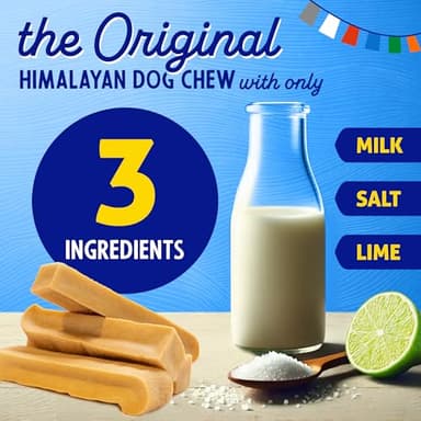 Himalayan Dog Chew Original Yak Cheese Dog Chews, The Better-For-You Chew, 100% Natural, Long Lasting, Healthy Safe Dog Treats, Lactose & Grain Free, Protein Rich, For Dogs 65 Lbs & Smaller, 5-Count - Image 3