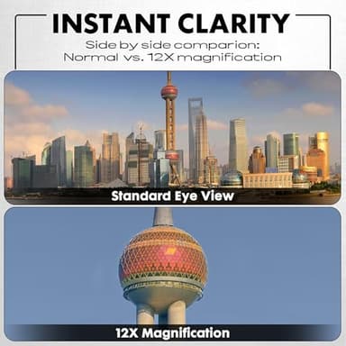 Minolta 12x32 Digital Binoculars - 4K UHD Video Camera, 48MP Photo, 8X Digital Zoom, IPS Anti-Glare Screen, Fog-Resistant Optics, Compact, Ideal for Birdwatching & Travel Hunting - Image 3