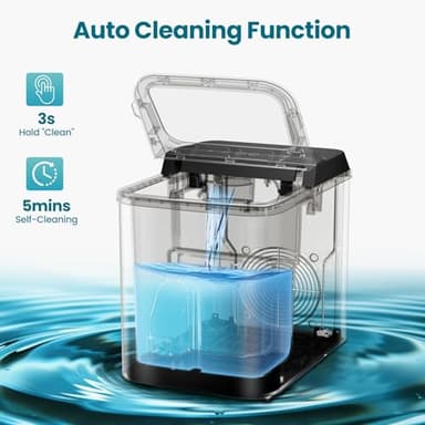 Gevi Nugget Ice Maker Countertop, Ready in 5 Mins, 35lbs Per Day, Auto-Cleaning, Sonic Ice Maker with Basket and Scoop, for Home/Party/RV/Camping - Image 8