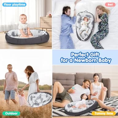 BUTOA Baby Lounger - Baby Lounger for Newborn 0-24 Months, Breathable & Soft Baby Nest, Portable and Lightweight Lounger for Home and Travel, Ideal Newborn Babies Essentials - Image 7