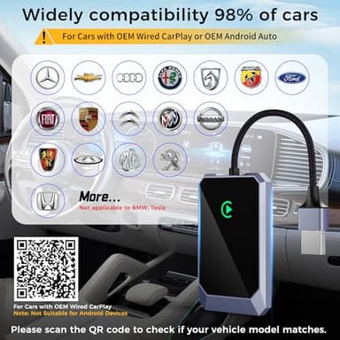 TERUNSOUl Wireless CarPlay Adapter for Apple iPhone, Convert Wired CarPlay to Wireless, Plug-and-Play, Stable Connection Compatible with OEM Wired CarPlay Vehicles & iOS 10+ - Image 6