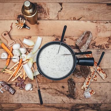 Boska Cheese Fondue Party Set Nero - Black Cast Iron Fondue Pot - Wedding Registry Items Small Kitchen Appliances for up to 4 Persons Wedding Registry Items - Image 2