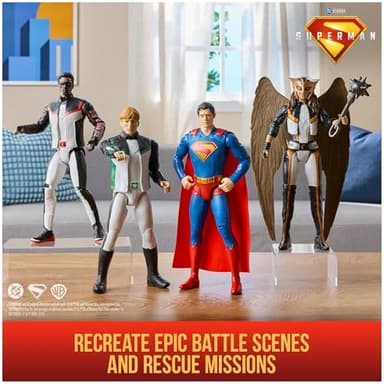 DC Comics, Superman, Green Lantern, Hawkgirl, and Mr. Terrific 4-Pack, 12-Inch Action Figure Set, Superhero Toys for Kids Ages 4 and Up - Image 2