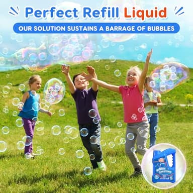 SUGFUT Bubble Solution Refills 32 OZ Concentrate Bubbles for Bubble Machine,Bubble Gun,Bubble Wands - Bubble Refill Solution,Bubble Machine Solution,Giant Bubble Solution - Image 6