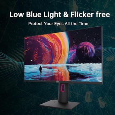 KTC 27" 4K UHD 144Hz Gaming Monitor - Fast IPS Panel 160Hz 1ms GTG, HDR400 132% sRGB, HDMI2.1/DP1.4, VESA Mount, Height/Tilt/Pivot/Swivel Stand, Vertical Monitor Ideal for Gamers, Designers - Image 7