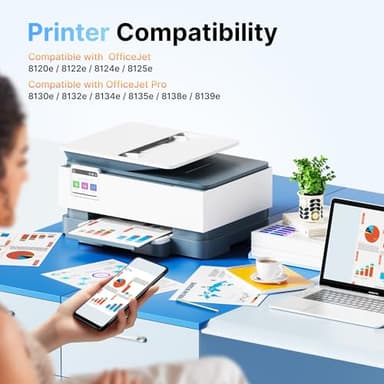 923XL 923e 923 Ink Cartridges (with Chip) Replacement for HP 923XL Ink Cartridges Combo Pack for OfficeJet Pro 8135e 8130e 8139e 8138e 8122e 8120 8124e 8125e 8130 8132e 8134e Printer, 4 Pack - Image 3