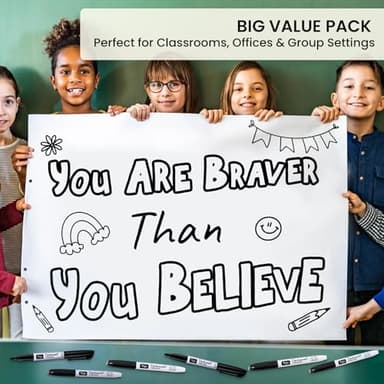 Permanent Markers Fine Tip, 30 Pack Black Quick-Drying and Fade-Resistant Permanent Markers Bulk Set for Writing and Drawing on Wood, Plastic, Metal, Glass, Stone, Ideal for Office School Supplies - Image 7