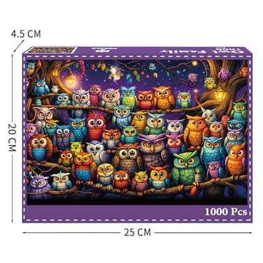 TangComplete - Owl Family Puzzles for Adults 1000 Pieces, Jigsaw Puzzles for Adults 1000 Piece, Challenging Game Toys, Impossible Puzzle, Family Decoration Puzzle - Image 3