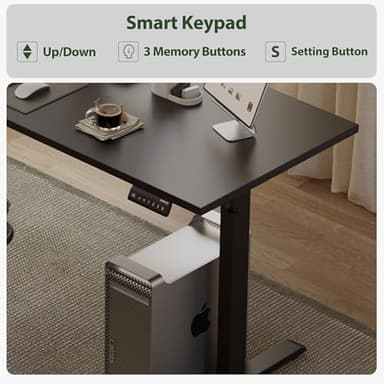 Agilestic L Shaped Standing Desk Adjustable Height, Electric Corner Standing Desk, 63 x 55 inch Sit Stand Computer Table with Splice Board, Gaming Table, Black - Image 5