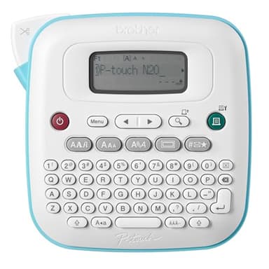 Brother P-Touch PT-N20 Personal Desktop Label Maker, Portable, Handheld and Prints, P-Touch Btag ~½” (12mm) Wide Color Personalized Label Tapes - Image 1