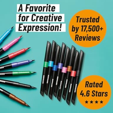 BIC BodyMark Temporary Tattoo Markers for Skin, Artist's Set, Mixed Tip, 8-Count Pack of Assorted Colors, Skin-Safe*, Cosmetic Quality - Image 6