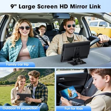 Topexplore Carplay Screen for Car, 9'' Wireless CarPlay & Android Auto- Upgrade Portable Touchscreen with Bluetooth, Mirror Link, Voice Control, Hands-Free Calling,Plug & Play Car Play Screen - Image 5