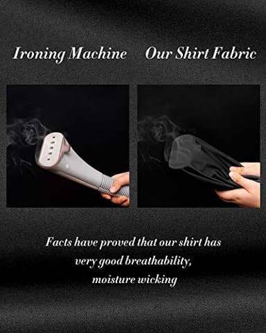 J.VER Mens Dress Shirts Stretch Wrinkle Free Button Down Shirt Casual Long Sleeve Business Formal Stylish Tops Black Red Small - Image 3