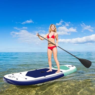 Inflatable Stand Up Paddle Board with SUP Accessories & Backpack. Paddle Boards for Adults. Non-Slip Deck, Wide Stance, Bottom Fin - Image 7