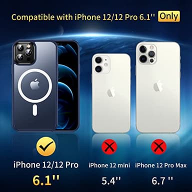 CASEQUUE Magnetic iPhone 12/12 Pro Case, Military Grade Drop Tested, MagSafe Compatible, Shockproof, Translucent Hard Back Soft Slim Protective Case, Blue - Image 6