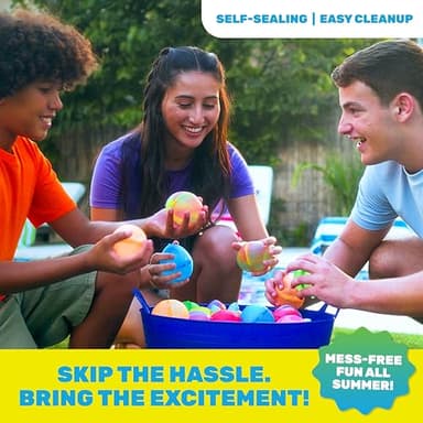 Hydroburst 6-pack Reusable Water Balloons by Relatable, For The Pool, Beach Toys And Outdoor Play Toys, Includes 6 Refillable Balloons - Image 6