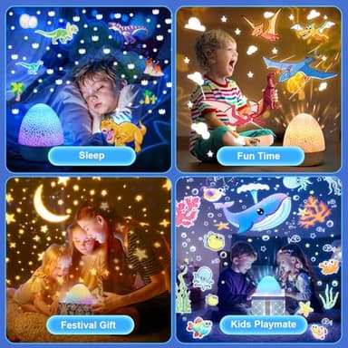 PIKOY Dinosaur Night Light Projector | 15 Sounds & 3D Films | 31Colors & Remote Control | Dinosaur Toys for Kids 3-8, Toddler Toys, Boys Room Decor, STEM Educational Gifts - Image 8