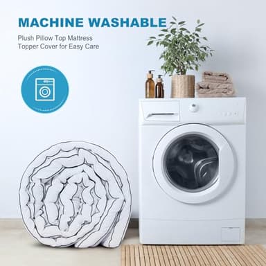 MASVIS King Size Dual Layer 4 Inch Memory Foam Mattress Topper, 2 Inch Gel Memory Foam and 2 Inch Cooling Pillow Top Mattress Pad Cover for Back Pain, Medium Support - Image 7