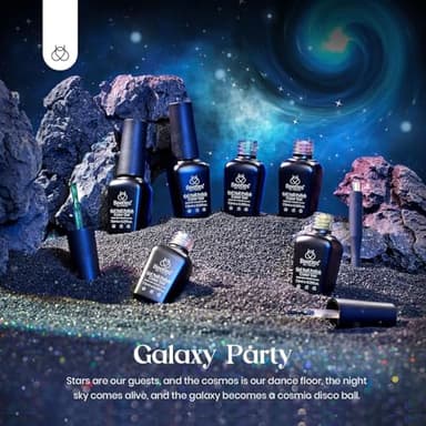 Beetles Cat Eye Gel Nail Polish Set - 6 Colors Halloween Chameleon Cat Eye Black Glitter Red Blue Gold Green Orange Gel Polish with Magnet Soak Off UV Velvet Gel Salon French Nail Art Gift for Women - Image 6