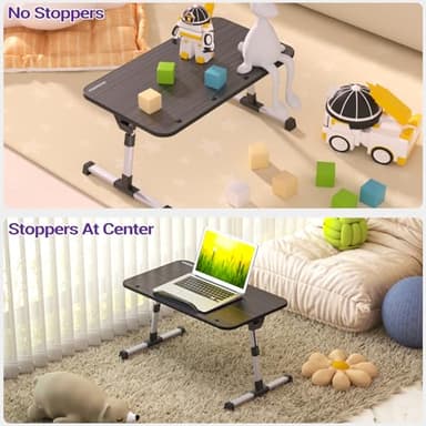 Nearpow Laptop Bed Tray Table, Adjustable Laptop Bed Stand, Portable Standing Table with Foldable Legs, Foldable Lap Tablet Table for Sofa Couch Floor - Medium Size - Image 3
