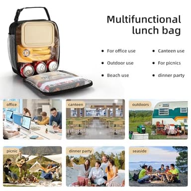 Lovoeo Lunch box Lunch bag for men women Insulated Lunchbox Lunch bags for Work Picnic Travel (Black) - Image 8