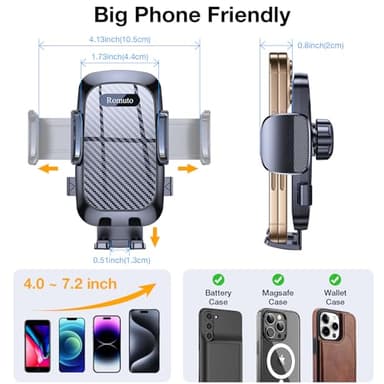Romuto Car Phone Holder Mount【2025 Strongest Suction】 Phone Mount for Car Dash Pad Cell Phone Holders for Your Car Accessories for Women Men Dash/Wind/Vent Truck Stand for Garmin GPS iPhone Samsung - Image 10