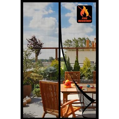 Magnetic Screen Door，Fiberglass Screen Door Mesh，Keep Bugs Out, Heavy-Duty Mesh Curtain,Pet and Kid Friendly, Works with Front Doors, Sliding Doors（36x80 Inch Fiberglass - Image 1
