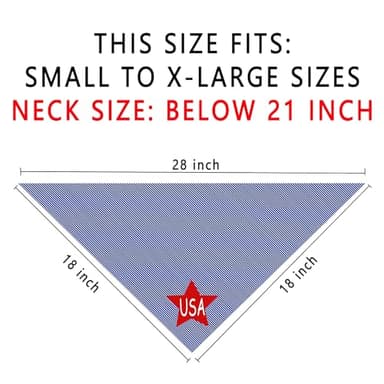 USA Dog Bandanas 1 Pack, Red Stars&Blue Stripes Print Scarfs for Boy and Girl, Summer Pet Scarves for Independence Day Bandanas Bulk for Small Medium Large Dogs (Red Star, One Size) - Image 2