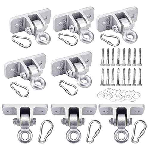 BETOOLL Swing Hangers Heavy Duty Wooden Swing Set Accessories with Screws and Locking Snap Hooks 10000 lb Capacity Set of 8 - Image 1