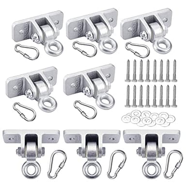 BETOOLL Swing Hangers Heavy Duty Wooden Swing Set Accessories with Screws and Locking Snap Hooks 10000 lb Capacity Set of 8 - Image 1