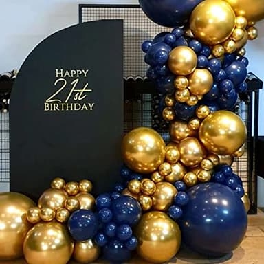 Voircoloria 130pcs Navy Blue Balloons Different Sizes 18" 12" 10" 5" Dark Blue Balloons for Birthday Graduation Baby Shower Anniversary New Year Party Holiday Decorations - Image 3