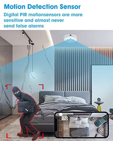 MINICATCHER Smoke Detector Camera WiFi HD 1080P Wireless Small Nanny Cam for Home Surveillance Security Cameras Indoor/Outdoor Wireless - Image 4