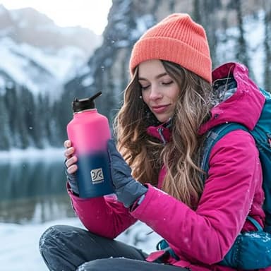 DYSANKY Insulated Water Bottle | Thickened Stainless Steel Vacuum Metal | Portable Sports Half Gallon Large Water Jug for Gym and Hiking with Straw, Carrier Bag, Handle Strap | BPA-Free 64 oz - Image 4
